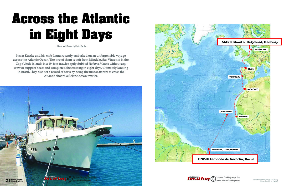 Leisure Boating - Selene 49 Across the Atlantic in Eight Days